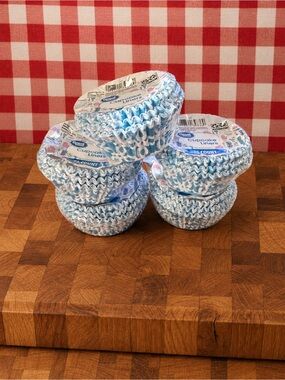 Great Value Sky Blue and White Cupcake Liners Five Packs of 75 Liners